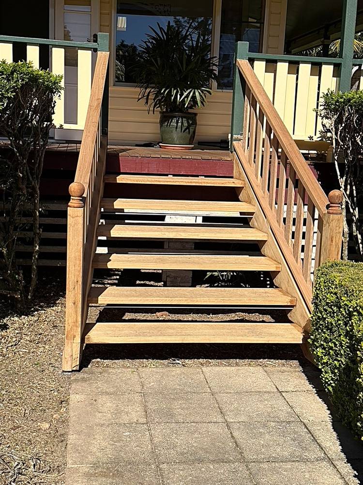 Rebuilt back stairs in Nana Glen